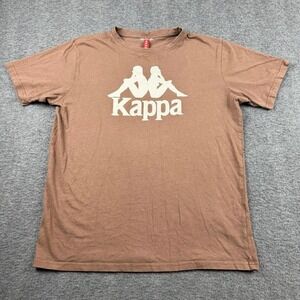 Kappa Men's Large Brown Short‎ Sleeve Crew Neck Graphic Logo T-Shirt